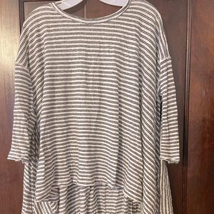 We The Free Stripped 3/4 Sleeve Top